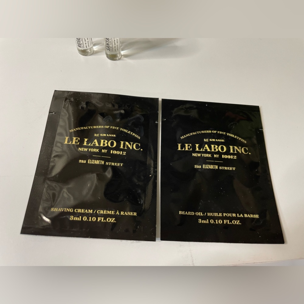 NEW Le Labo samples Santal 33 & Rose 31 perfume lotion,gel,shave cream,beard oil - Picture 2 of 5